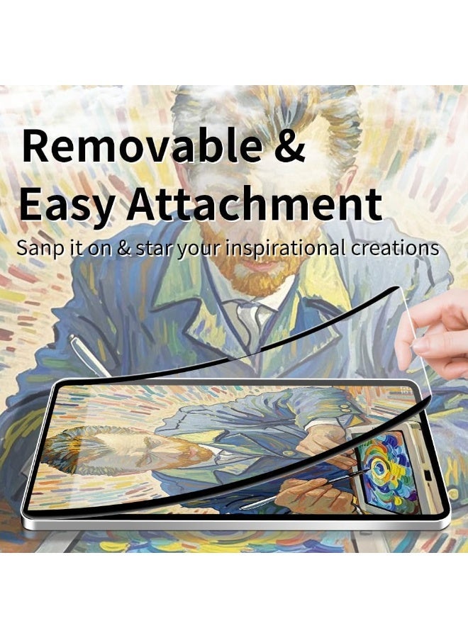 Magnetic Paper Feel Screen Protector,Sketching, Write and Draw Like on Paper, Detachable and Reusable, Matte Anti Glare Screen Guard Compatible with Samsung Tab S10 Plus/S9 Plus/S8 Plus/S7 FE/S7 Plus 12.4 inch - Image 3